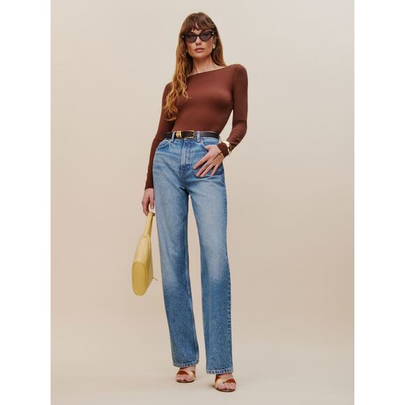 Reformation Cary High Rise Slouchy Straight Leg Jeans - 25 - Colorado - Picture 1 of 6